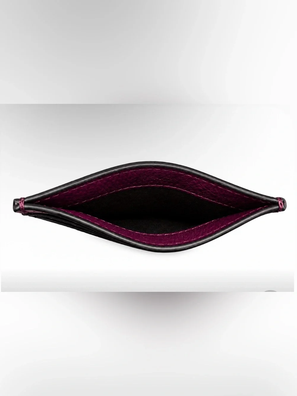 Versace La Medusa Leather Card Holder – Deep Purple/Gold